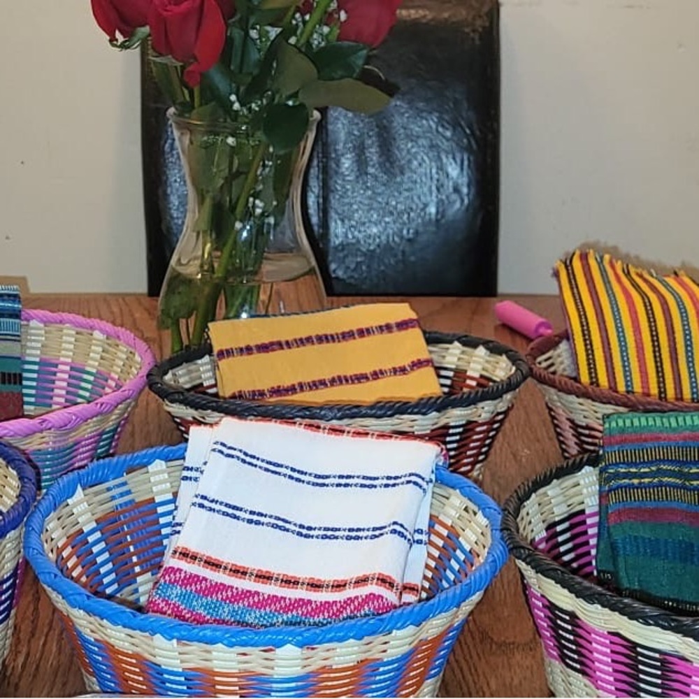 Vibrant Multicolor Handwoven Storage Baskets Set
